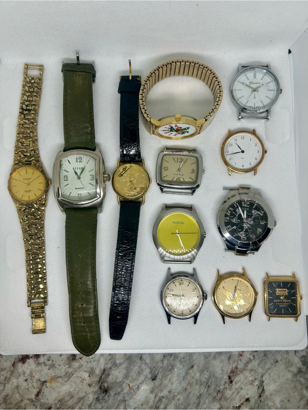 Vintage Watch Lot Nixon Guess Timex Florida Gators Coin Watch Parts Repair AS-IS